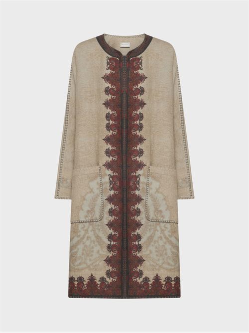 Kimono oversize in pura lana con motivo jacquard PIERRE-LOUIS MASCIA | KM12254519762